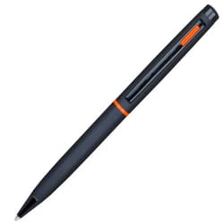 Lanier Pens Lanier 4G Matt Black Ballpoint Pen - Black Shiny Parts with Medium Tip 0.7mm Cross Style Refill (with Accents - Pink or Purple or Orange or Blue or White)