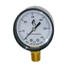 American Granby Swimming Pool or Spa Filter Pressure Gauge, Side Mount 60LB Filter Pressure Gauge 1/4