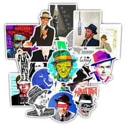 BOLTSERVE 20 Pcs Stickers Packs Sinatras Aesthetic of Vinyl Frank Decal Colorful Sticker Waterproof for Water Bottle Laptop Computer Phone Luggage Car Skateboard Bumper