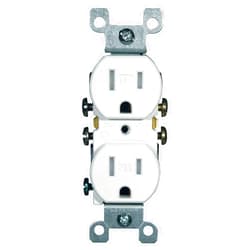 Leviton T5320-W 15A 125V Tamper Resistant, Duplex Receptacle, Residential Grade, Grounding, White (10 Pack)