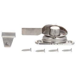 Yinpecly Window Sash Lock Stainless Steel Chrome Finish Spring-Acted Right Hand Silver Tone 1 Pcs
