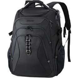 KROSER Travel Laptop Backpack 18.4 Inch XXXL Gaming Backpack with Hard Shell Saferoom RFID Pockets Water-Repellent Business College Daypack Stylish Laptop Bag for Men/Women-Black