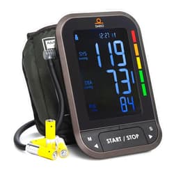 Dario Blood Pressure Monitor for Home Use Gen2 Automatic Machine, LCD Backlit Display, Large Adjustable Arm Cuff (8.75-16.5in) Smart Bluetooth App & Carry Case