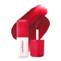 COLORGRAM NUDE BLUR TINT 09 RED BOMB | K-Beauty Makeup, Soft-Focus Matte Lip Stain, 2-in-1 Lip & Cheek | Lightweight Blurring Tint for a Smooth & Airbrushed Finish, Non-Sticky Formula