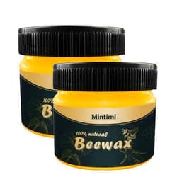 WenFeng Wood Seasoning Beeswax,Beeswax Furniture Polish,Natural Traditional Beeswax Polish Wood Furniture Cleaner for Wood Doors,Tables,Chairs and Floors(2 Pack)