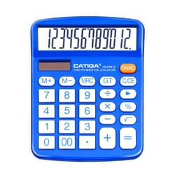 CATIGA Desktop Calculator 12 Digit with Large LCD Display and Sensitive Button, Solar and Battery Dual Power, Standard Function for Office, Home, School, CD-2786