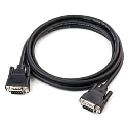 DTech DB9 to DB9 RS232 Serial Cable Male to Male Null Modem Cord Cross TX/RX line for Data Communication (6 Feet, Black)