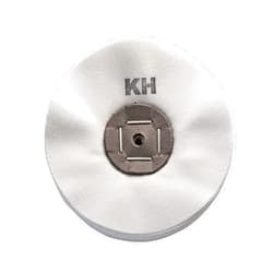 BUZZUFY Merard polishing Wheel N° KH, blanched Cotton, Ø 120 mm, 64 Folds