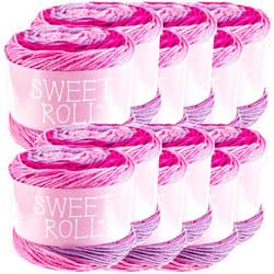 Premier Yarns Sweet Roll Yarn 12/Pk, Raspberry Swirl 12 Pack