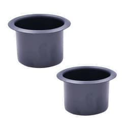CcHuDE 2 Pcs Metal Sofa Cup Holders Insert Drink Can Replacement Holders Recliner Car Cup Holders for Boat Table Black