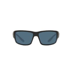 Costa Del Mar Mens Fantail Rectangular Sunglasses, Blackout/Grey Polarized-580P, 59 mm