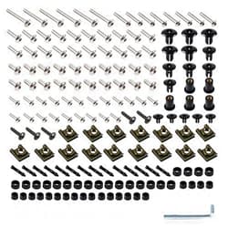 WYNMOTO Fairing Complete Bolts Kit Stainless Steel Screws Fit for Suzuki GSXR1000 2000 2001 2002 GSXR 1000 00-02 Aluminum Motorcycle Fasteners Hardware Clips (Silver)