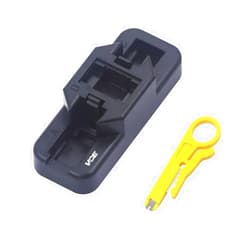 VCE Combo Keystone Punch Down Stand and Mini Wire Stripper Cutter for 90/180 Degree RJ45 Cat5/Cat5E/Cat6/Cat6A RJ11 RJ12 Keystone Jack Modular Coupler