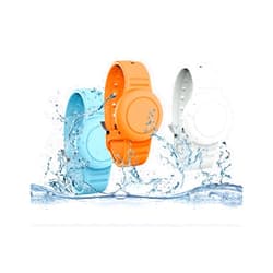 AHXLL Airtag Holder for Kids,3 Pack Silicone Waterproof Hidden Bracelets for Kids, GPS Tracker Wristbands Compatible with Apple Airtag (Glow Orange/Glow Blue/Glow White)