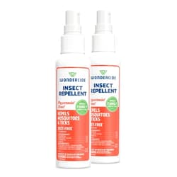 Wondercide - Mosquito, Tick, and Insect Repellent with Natural Essential Oils - DEET-Free Bug Spray and Killer - Safe for Family - Peppermint 2-Pack of 4 oz Bottle