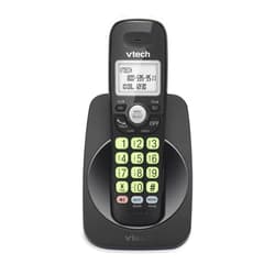 VTech Cordless Phone with DECT 6.0, Full-Duplex Speakerphone, Lighted Display, Backlit Keypad, Caller ID/Call Waiting, Volume Control, Hearing Aid Compatible, Wall Mount | VG131-11 (Black)