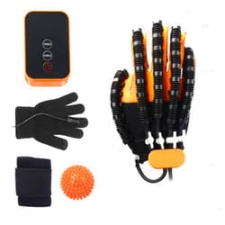 GENDOING Rehabilitation Robot Gloves, Finger Rehabilitation Gloves For Stroke Hemiplegia Patients With Hand Dysfunction, Finger Straightening Brace Guard Protector (LEFT HAND_L)