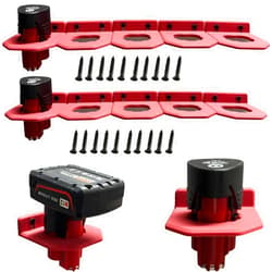 SZWJT-LV Battery Holder for Milwaukee M12, 10pack Milwaukee M12 Battery Holder, Milwaukee M12 Wall Mount with Screws