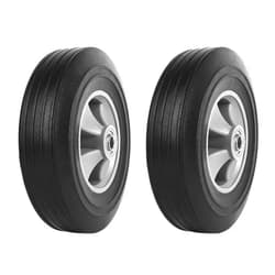 JYshuanghao （2-Pack) JYshuanghao 10''x2.5'' Flat Free Solid Rubber Replacement Tires, Flat-Free Tires for Hand Trucks and Wheelbarrows with 10” Tires with 5/8