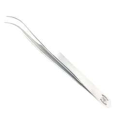 Scientific Labwares High Precision Stainless Steel Lab Forceps with Curved Very Fine Tips