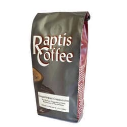 Raptis Coffee Roasters Gingerbread Cappuccino Ground Coffee 12oz bag