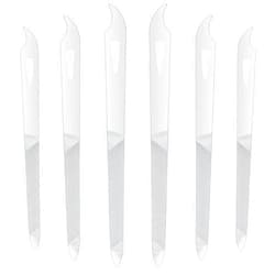 Tarpop 6 Pieces Stainless Steel Nail File Metal Diamond Nail Files Double Side Triple Cut Long Nail Cleaner Fingernail Toenail Files for Nail Art Care Pedicure Manicure, 5.5 Inches