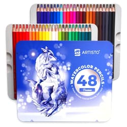 Artisto Premium Watercolor Pencils | Set of 48, Quality 3.5mm Soft Core Leads, Water-Soluble Pencils, Perfect for Beginner & Advanced Artists