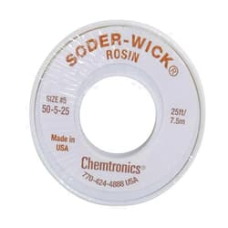 Chemtronics 50-5-25 Soder-Wick Rosin Desoldering Braid 0.145in/3.7mm 25ft