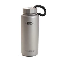 Vargo Titanium PARA-Bottle | Ultralight Titanium Water Bottle with 7 Feet of Replaceable 550 Paracord | 1 Liter (34 oz.) | Model T-452