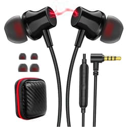 ASKUBSKU Wired Headphones Earphones for Laptop PC Chromebook Noise Cancelling Ear Buds with 3.5mm Plug in Audio Jack Microphone HiFi Stereo Clear Call Volume Control for Kindle Fire Nintendo Switch MP3 Android