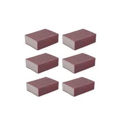 Liyafy Sponge Emery Cloth Sandpaper Blocks Buffing Diamond Polishing Pads Hand Sanding Tool 6pcs (220 Grit)
