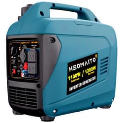 HEOMAITO Portable Inverter Generator 1200W Ultra Quiet Gas Powered with CO Sensor Eco-Mode, Parallel Capability, EPA & CARB Compliant, Ultra Lightweight for Outdoor Camping, RV Ready & Backup Home Use