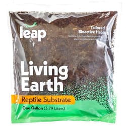 Leap Habitats Living Earth Substrate - Bioactive Ready Terrarium Bedding Mix for Reptiles, Frogs, Snakes, Geckos, and Lizard Habitats, Supports Microfauna with Coconut Coir, Sphagnum, Fir Bark
