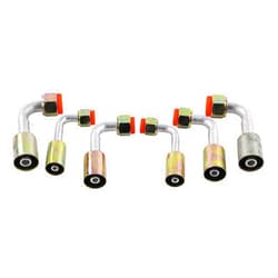 Wisepick 6PCS Air Conditioning #6#8#10 AC Fitting Set Female Oring Beadlock 90 Degree