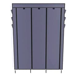 HH Building 69 inch Portable Clothes Closet Wardrobe Storage Organizer with Non-Woven Fabric for Bedroom Quick and Easy to Assemble High-Leg Non-Woven Cloth Wardrobe with Zipper Closure