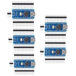 DWEII 5PCS Mini Nano V3.0 ATmega328P 5V 16M Mini USB Microcontroller Board Compatible with Arduino Nano V3.0