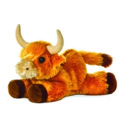 Aurora® Adorable Mini Flopsie™ Toro™ Stuffed Animal - Playful Ease - Timeless Companions - Brown 8 Inches