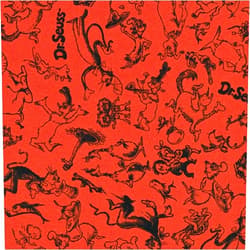 Generic Robert Kaufman Celebrate Seuss! ADED 22858 3 Red/Black Character Toss 100% Cotton Fabric