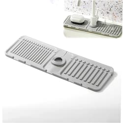 Hysenm Faucet Mat for Kitchen Sink, Food Grade Silicone Faucet Handle Drip Catcher Tray Mat Kitchen Sink Splash Guard Splash Proof Mat, Kitchen Sink Splash Guard for Kitchen Bathroom Sink Area