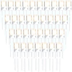 Mudder 60 Pcs Valentines LED 5mm Outdoor String Light Christmas Mini Replacement Bulb Energy Efficient LED Patio Wire Light Connectable Home Decor for Festival Patio Garden Holiday(Warm White)