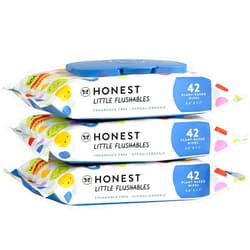 The Honest Company Plant-Based Toddler Flushable Wipes | Designed for Potty Training | 99% Water, Hypoallergenic, EWG Verified, Safe to Flush | Fragrance Free, 126 Count