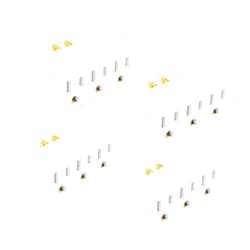 Oviitech 3 Outlet Adapter Extender, 3 Way Grounded Plug Splitter, 1 to 3 Plug outlet splitter, White, 4PACK