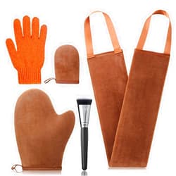 ANSPHIE 5 in 1 Self Tanning Mitt Applicator Tanning Mitts Self Tanner Kit, Self Tanner Mitt Applicator Sunless Tanner Mitt Self Tanning Glove for Self Tan Mitt Applicator Self Tanner Mit Tanner Glove