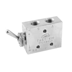 uxcell® Silver Tone Air Pneumatic 2 Position 5 Way Toggle Switch Valve TAC2-41V