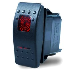 Carling Technologies Sealed Lighted Rocker Switch DPDT 7 Connections w/Rocker Actuator Red Lens