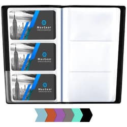 MaxGear Business Card Organizer, Portable Business Card Holder Book for Men & Women, 240 Business Cards Book Credit Card Binder Professional Business Card Holders Name Card Holder File Storage, Black