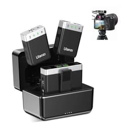 ULANZI AM18 Wireless Lavalier Microphone, U-Mic Lavalier Lapel Mic with 200m(656ft) Range/Noise Cancellation/20H Battery, Compact Mini Lapel Mic for DSLR Cameras/iPhone/Android/Live Streaming/Video