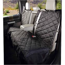 4Knines Crew Cab Truck Rear Bench Seat Cover with Hammock - Heavy Duty - Waterproof (Black, Passenger Side)