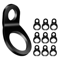 ONAGAD Tie Down Strap Rings Tie-Down Anchors Hooks Stainless Steel Lashing Rings with Black Powder Coating for Tiedown Attachment Points for Dirt Bike, Motorcycle, Trailer,Pickup,Truck,Camper,RV (Pack of 10)
