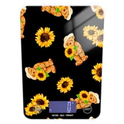 DOMIKING Bear Sunflower Food Scale Waterproof Digital Kitchen Scales Weight Ounces and Grams with Coffee Scale for Kitchen Cooking Baking